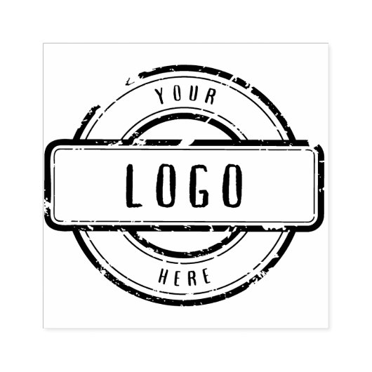Typografie Custom Business Logo Rubber Stamp Rubberstempel (Afrduk)