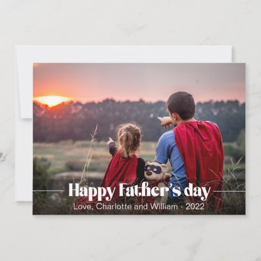 Typografie Custom Photo Kaart (Voorkant)