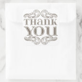 typografie dank u stickers (Tas)