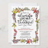 Typografie Dankbare Thanksgiving Uitnodiging (Voorkant)