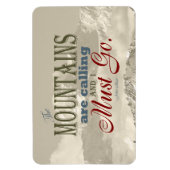  typografie De bergen roepen: Muir Magneet (Verticaal)