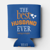 Typografie De beste man ooit Blikjeskoeler (Achterkant)