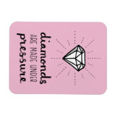 Typografie Diamanten worden gemaakt onder druk cit Magneet (Horizontaal)