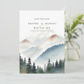 Typografie Digital Mountain Save The Date (Staand voorkant)