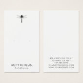 Typografie Dragonfly die juwelier display Kaart ve (Voorkant /achterkant)