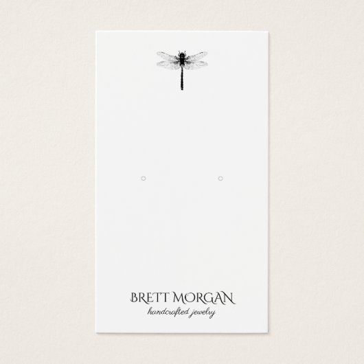Typografie Dragonfly die juwelier display Kaart ve (Voorkant)