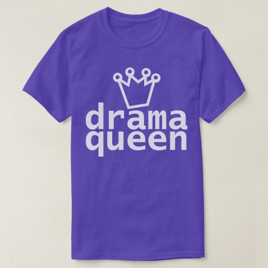 Typografie Drama Witte Tekst T-shirt (Design voorkant)