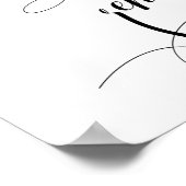 Typografie Eenvoudig welkom bij het oefendiner Poster (Hoek)