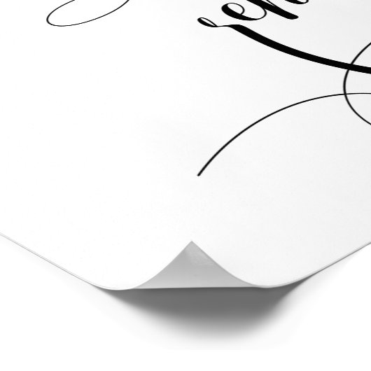 Typografie Eenvoudig Welkom bij het Proefdinertje Poster (Hoek)