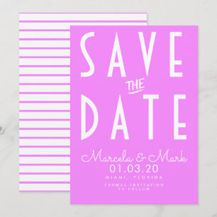 Typografie Eenvoudige Helder Save The Dates Kaart