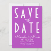 Typografie Eenvoudige Helder Save The Dates Kaart (Voorkant)
