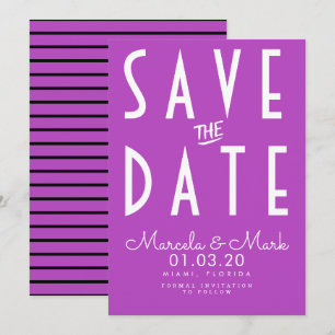 Typografie Eenvoudige Helder Save The Dates Kaart