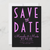 Typografie Eenvoudige Helder Save The Dates Kaart (Voorkant)