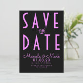 Typografie Eenvoudige Helder Save The Dates Kaart (Staand voorkant)