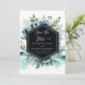 Typografie Eenvoudige nautische bruiloft Save The Date (Staand voorkant)