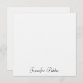 Typografie Elegant Modern Simple Sjabloon Linen (Voorkant / Achterkant)