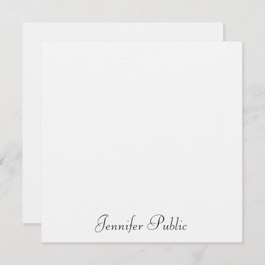 Typografie Elegant Modern Simple Sjabloon Linen (Voorkant / Achterkant)