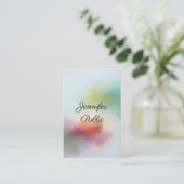 Typografie Elegant Moderne Abstracte Kunst Vertica Visitekaartje (Staand voorkant)