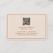 Typografie Elegant Terracotta Premium Zijde Luxe Visitekaartje (Achterkant)