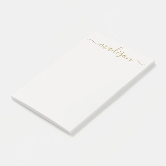 typografie Elegant Uniek Monogram Naam Post-it® Notes (Schuin)