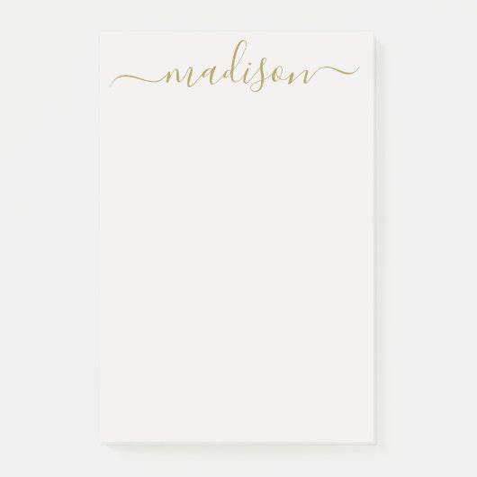 typografie Elegant Uniek Monogram Naam Post-it® Notes (Voorkant)