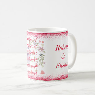 Typografie Elegante Schattigee Kat Hart Valentijns Koffiemok
