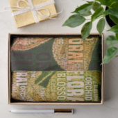 Typografie Embedded Word Cloud Decoupage Tissuepapier (Geschenk)