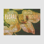 Typografie Embedded Word Cloud Decoupage Tissuepapier (Voorkant)