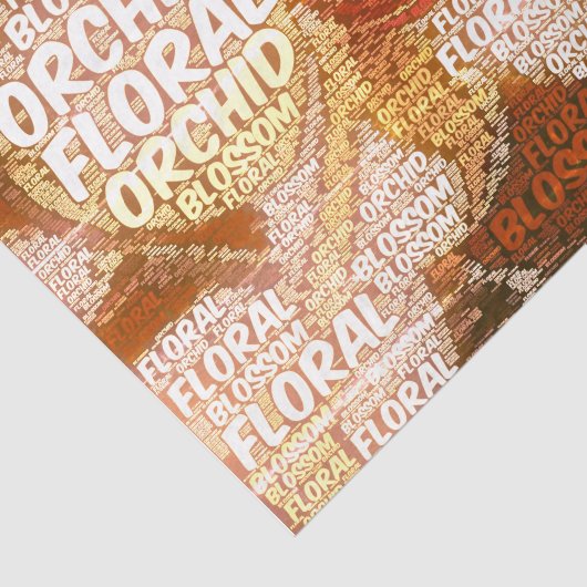 Typografie Embedded Word Cloud Rustic Decoupage Tissuepapier (Detail)