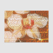 Typografie Embedded Word Cloud Rustic Decoupage Tissuepapier (Voorkant)