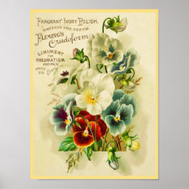 Typografie en decoratieve bloemen Poster