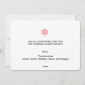 Typografie en kerstfeestdag in pinguïns feestdagenkaart (Achterkant)