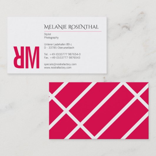 Typografie en kleur visitekaartje (Voorkant / Achterkant)