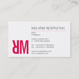 Typografie en kleur visitekaartje