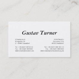 Typografie en kleur visitekaartje