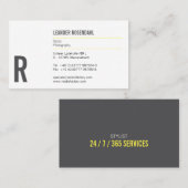 Typografie en kleur visitekaartje (Voorkant / Achterkant)