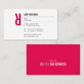 Typografie en kleur visitekaartje (Voorkant / Achterkant)