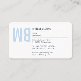 Typografie en kleur visitekaartje