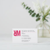 Typografie en kleur visitekaartje (Staand voorkant)