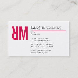 Typografie en kleur visitekaartje