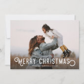  typografie en Sinaasappels met prettige kerstdage Feestdagenkaart (Voorkant)