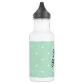 Typografie en Stippen | Mint Green Goal Getter Waterfles (Links)
