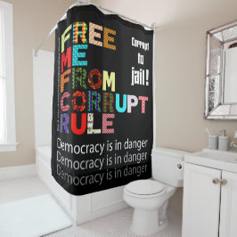 Typografie en tekst douchegordijn