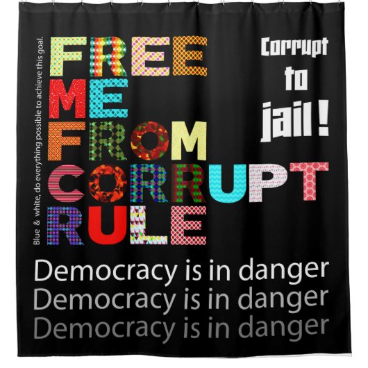 Typografie en tekst douchegordijn (Voorkant)