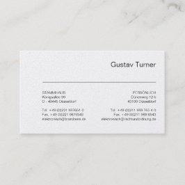 Typografie en wit visitekaartje