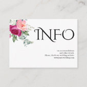 Typografie, eucalyptus, roze rozenbloemen details informatiekaartje (Voorkant)