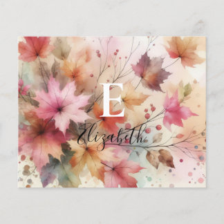 Typografie Fall laat waterverf pastelkleur achter