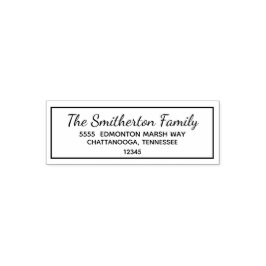 Typografie Familie Achternaam Retouradres Zelfinktende Stempel