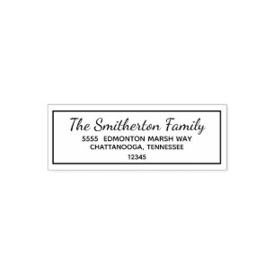 Typografie Familie Achternaam Retouradres Zelfinktende Stempel