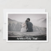 Typografie familie van Merry Kersttree Foto Feestdagenkaart (Voorkant)